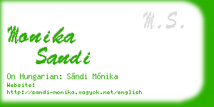 monika sandi business card