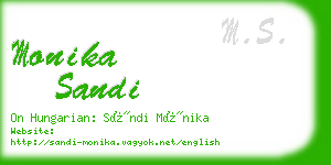 monika sandi business card